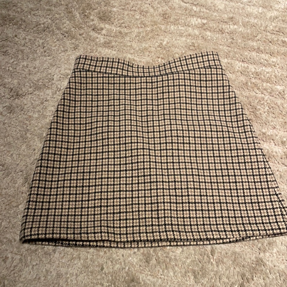 & other stories flannel mini skirt with slip